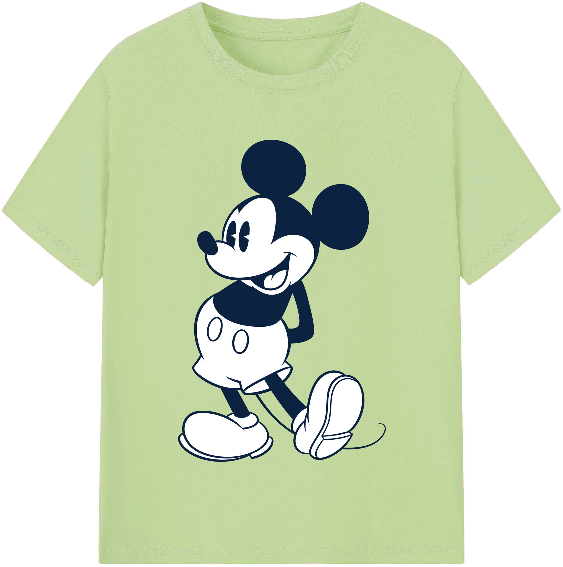 （画像用） ミッキーマウス Mickey Mouse 綿100％半袖Tシャツ（フロントプリント）